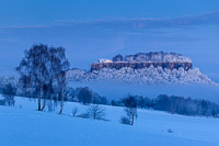 Festung Knigstein zur blauen Stunde