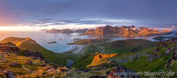 Mitternachtssonne auf den Lofoten