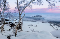 Festung Knigstein zur Morgendmmerung