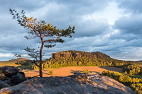 Pfaffenstein zum Sonnenuntergang