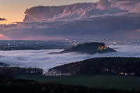 Festung Knigstein in der Abenddmmerung